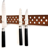 VEYUNA Magnetic Knife Holder – 20-Inch Walnut Wall Bar for Food Prep Tools