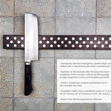 VEYUNA Magnetic Knife Holder – 20-Inch Walnut Wall Bar for Food Prep Tools