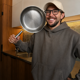 VEYUNA Titanium Hammered Pan Set - 6-Piece Cookware with Lids for Food Prep