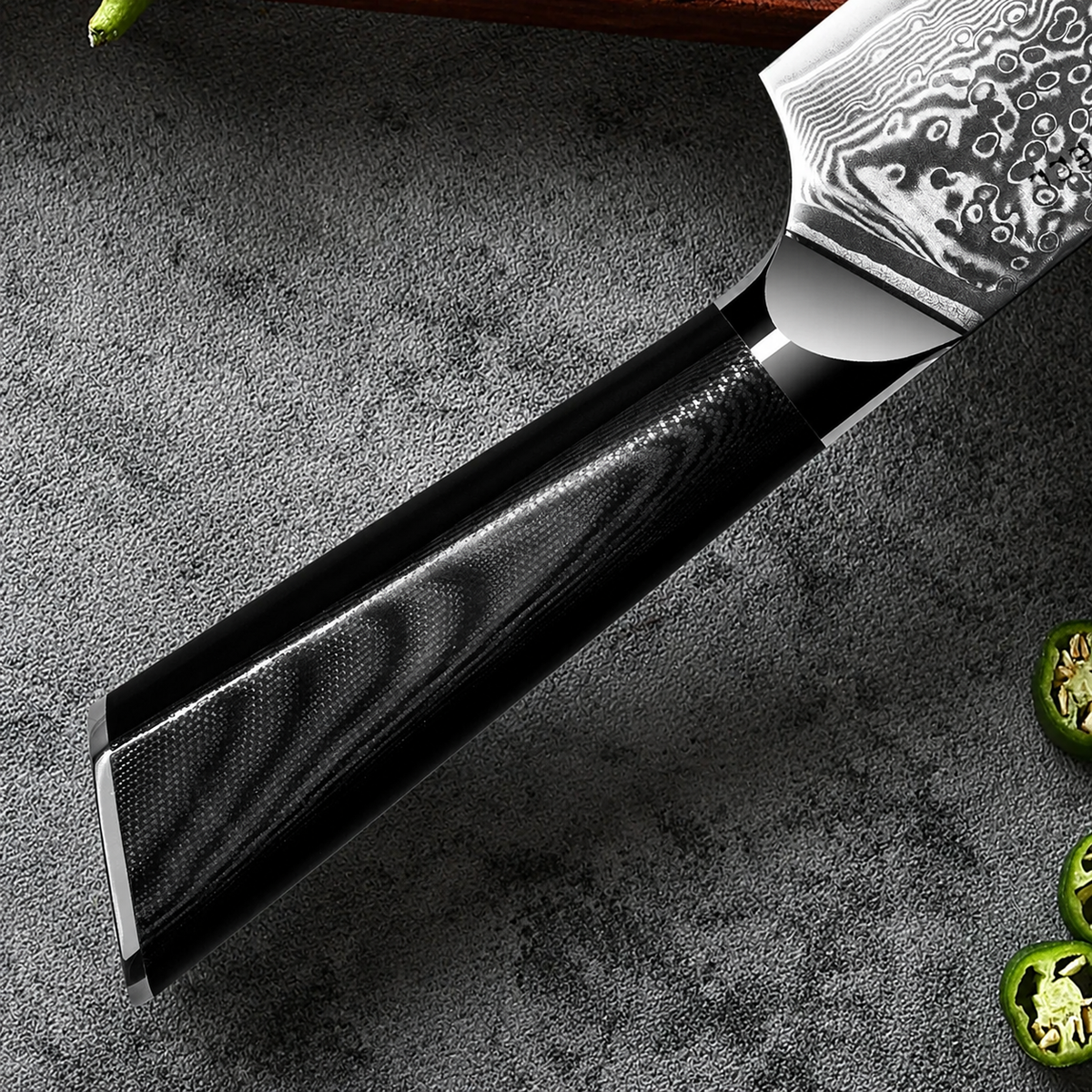 VEYUNA 8-Inch Santoku Knife - 67-Layer VG10 Steel Food Prep Knife