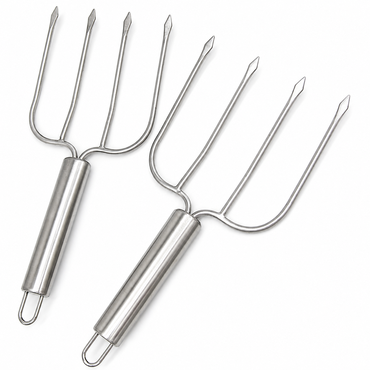 VEYUNA Turkey Lifter Forks, 2-Pack Stainless Steel Roast Carving Tools for Meal Prep