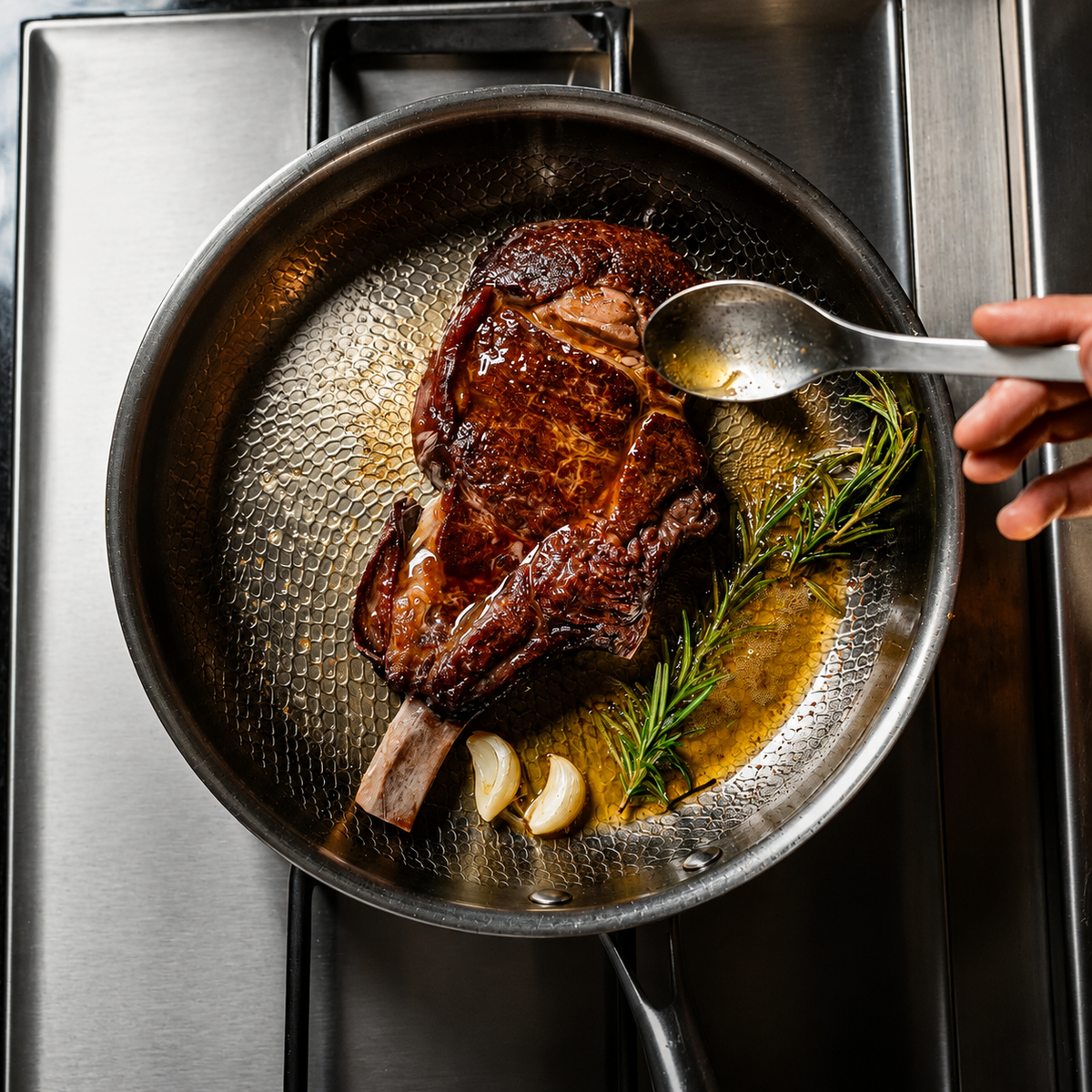 VEYUNA Titanium Hammered Pan Set - 6-Piece Cookware with Lids for Food Prep
