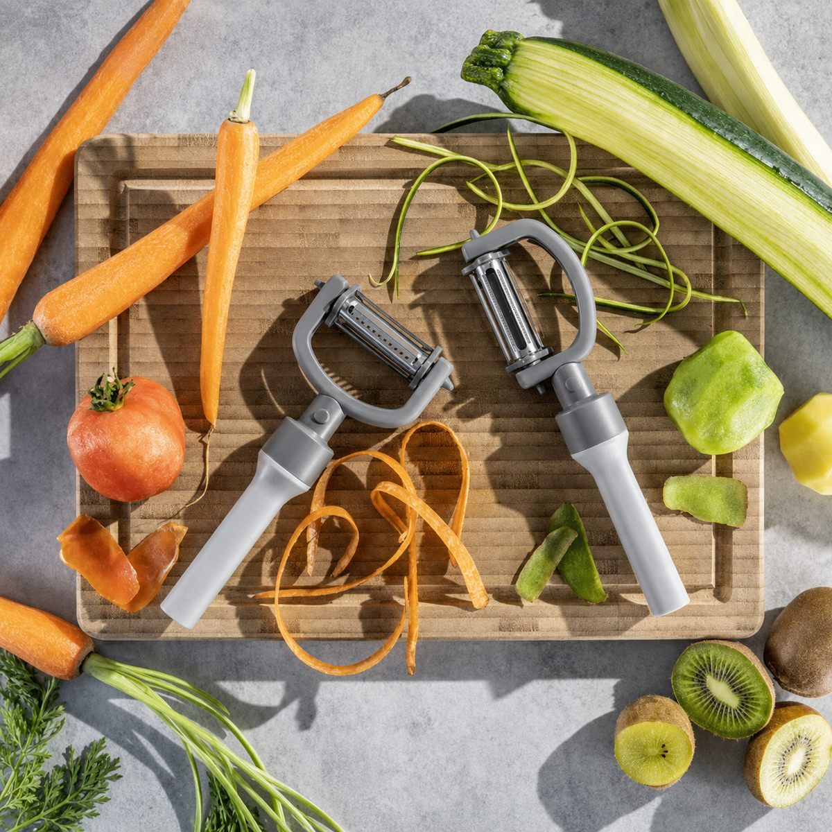 VEYUNA 5-in-1 Peeler - Interchangeable Blades, MotionBall Food Prep Tool