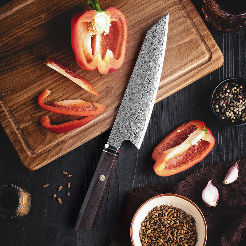 VEYUNA Kiritsuke Knife – 8.2-Inch Japanese Food Prep Knife for Meat, Fish & Vegetables