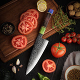 VEYUNA Chef Knife – 8" Damascus Steel Food Prep Knife, Razor-Sharp Blade