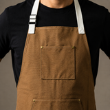 VEYUNA Meal Prep Apron – Oak Brown, Adjustable Straps & Utility Pockets