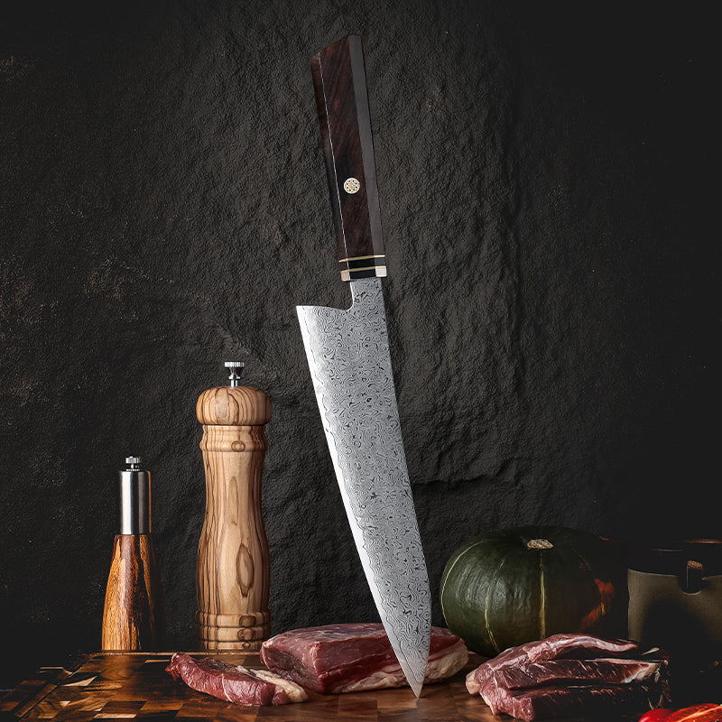 VEYUNA Chef Knife – 9" Japanese Food Prep Knife, High-Carbon Steel, Razor Sharp Blade