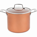 VEYUNA Stock Pot 7QT Nonstick with Glass Lid, Meal Prep & Induction Cooking