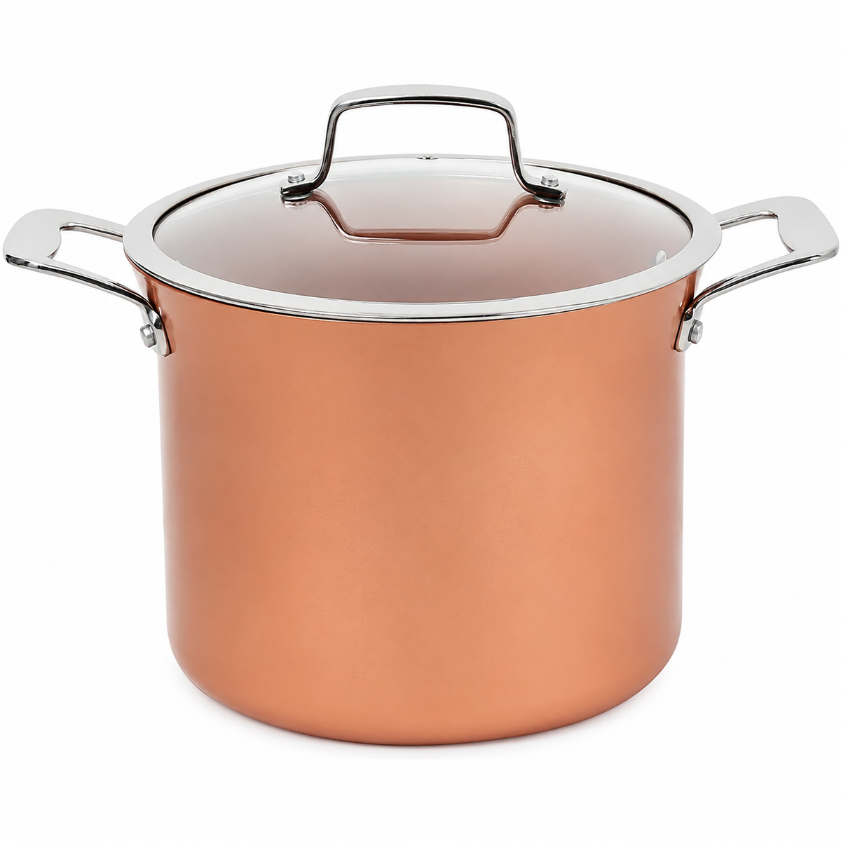 VEYUNA Stock Pot 7QT Nonstick with Glass Lid, Meal Prep & Induction Cooking