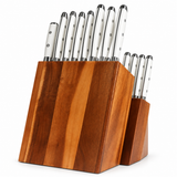 VEYUNA 18-Piece Knife Block Set, White Handles, German Steel, NSF Certified