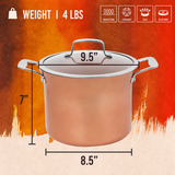 VEYUNA Stock Pot 7QT Nonstick with Glass Lid, Meal Prep & Induction Cooking