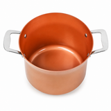VEYUNA Stock Pot 7QT Nonstick with Glass Lid, Meal Prep & Induction Cooking