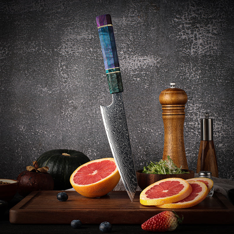 VEYUNA Utility Knife – 5.5-Inch Damascus Steel Food Prep Knife