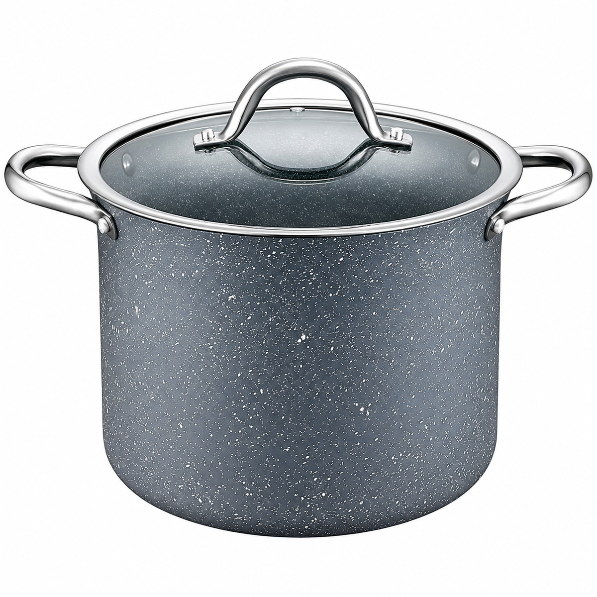 VEYUNA Stock Pot 7QT Nonstick with Glass Lid, Meal Prep & Induction Cooking