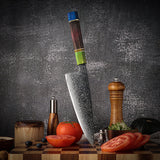 VEYUNA Chef Knife – 8" Damascus Steel Food Prep Knife, Razor-Sharp Blade