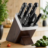 VEYUNA 7-Piece Self-Sharpening Knife Block Set - Food Prep Kitchen Knives