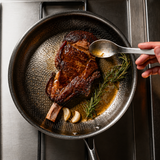 VEYUNA Titanium Hammered Cookware Set - 4-Piece Food Prep Pan Collection