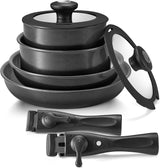 VEYUNA 10-Piece Cookware Set – PFAS-Free Nonstick Food Prep Pots & Pans