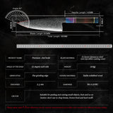 VEYUNA Chef Knife – 8" Damascus Steel Food Prep Knife, Razor-Sharp Blade