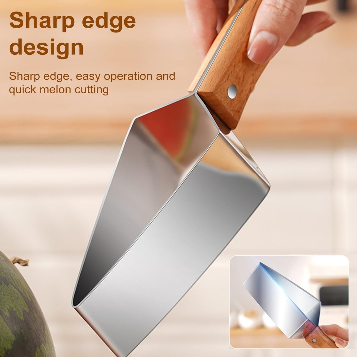 VEYUNA Melon Slicer - Stainless Steel Fruit Cutter for Treat Prep & Easy Serving