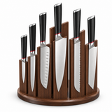 VEYUNA 6-Piece Knife Set, Magnetic Block, Chef Santoku Bread Utility Paring Knives