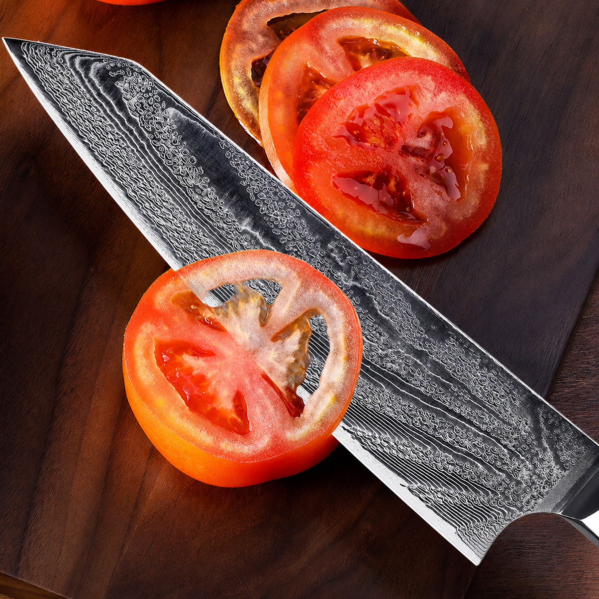 VEYUNA 8-Inch Chef Knife - VG10 67-Layer Damascus Steel, G10 Handle, Food Prep