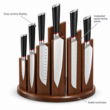 VEYUNA 6-Piece Knife Set, Magnetic Block, Chef Santoku Bread Utility Paring Knives