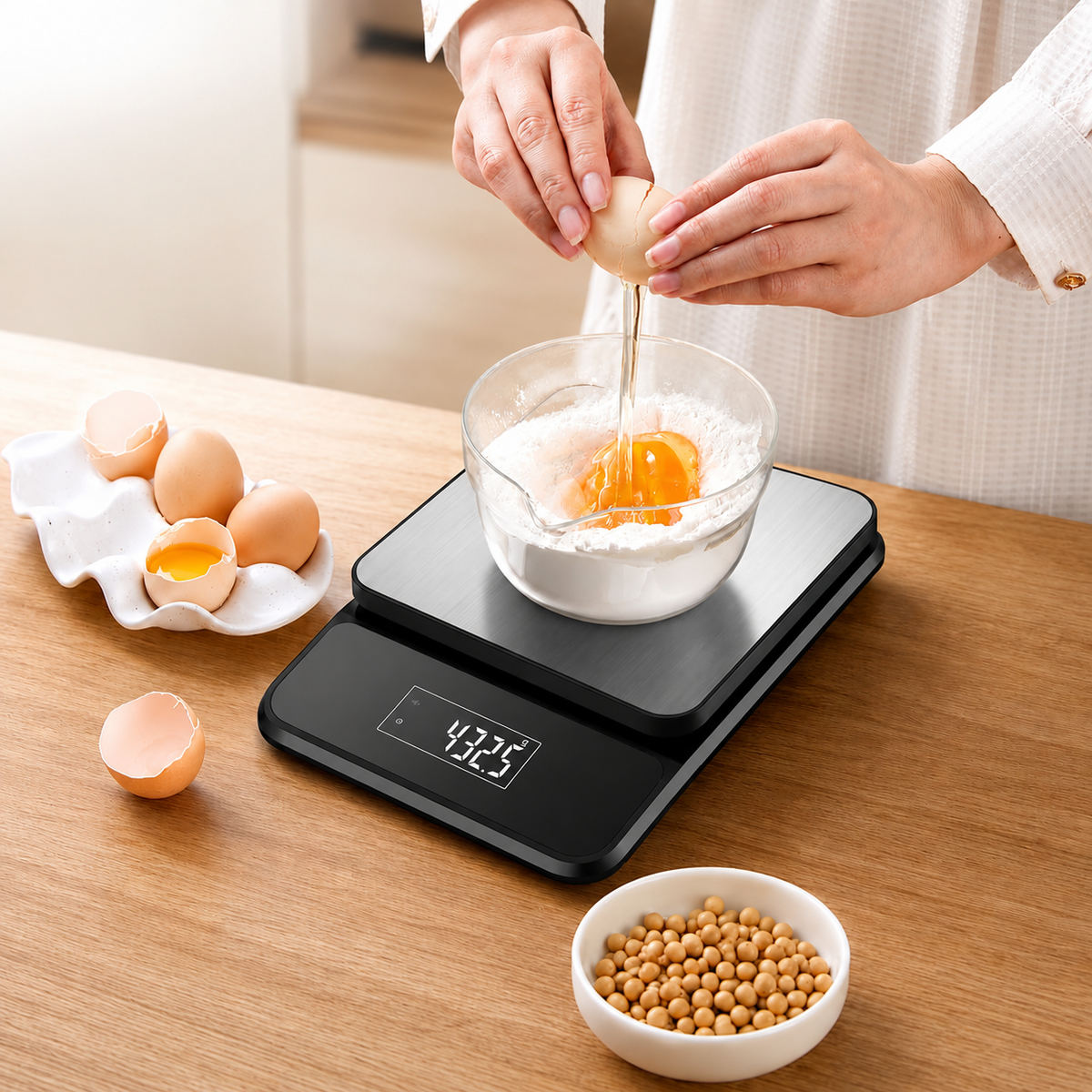 VEYUNA Digital Kitchen Scale – 10kg Waterproof 0.1g Precision for Food Prep