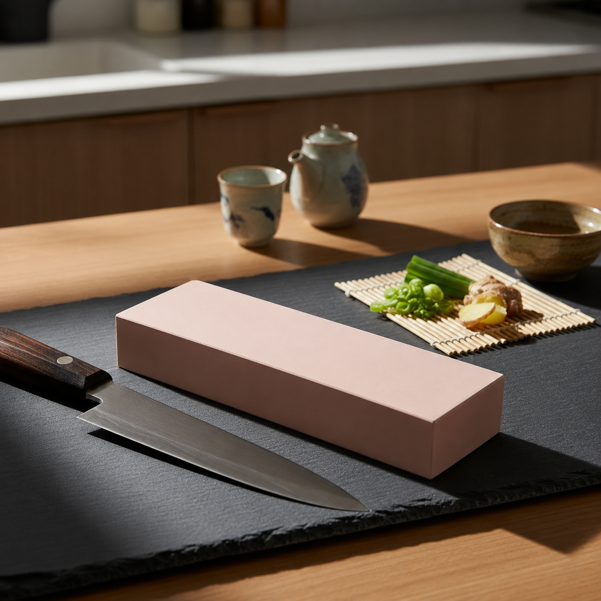 VEYUNA Whetstone - 1000 Grit Japanese Knife Sharpening Stone for Food Prep