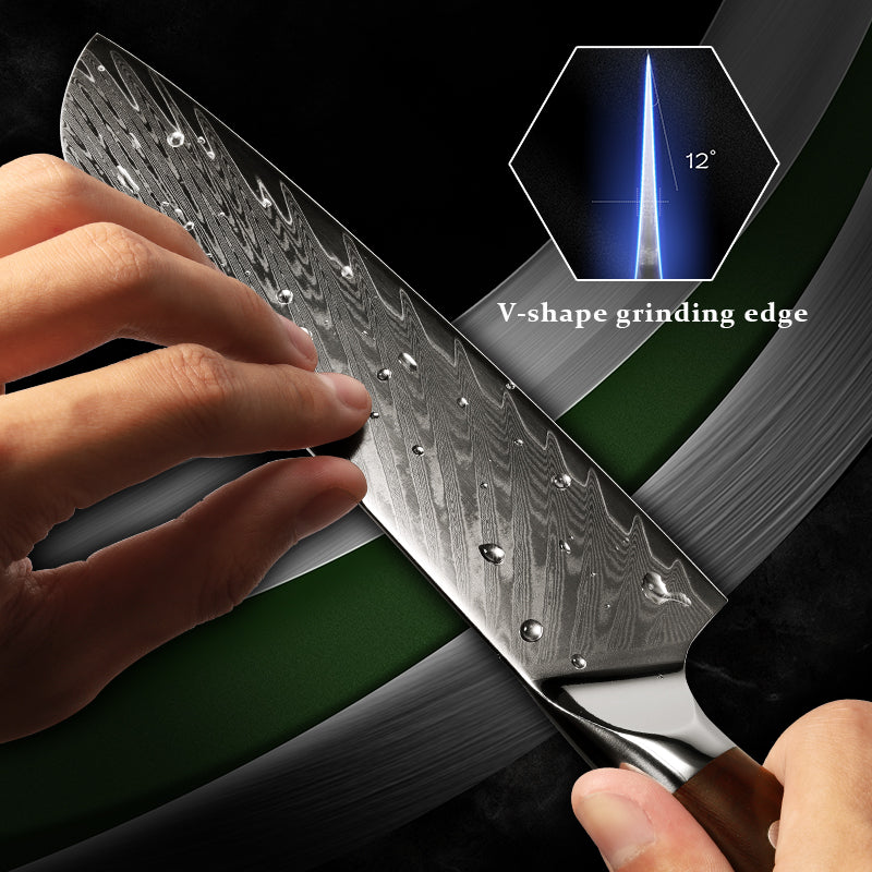 VEYUNA Damascus Knife Set – 4-Piece High-Carbon Steel Food Prep Knives