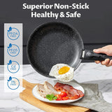VEYUNA 10-Piece Cookware Set – PFAS-Free Nonstick Food Prep Pots & Pans