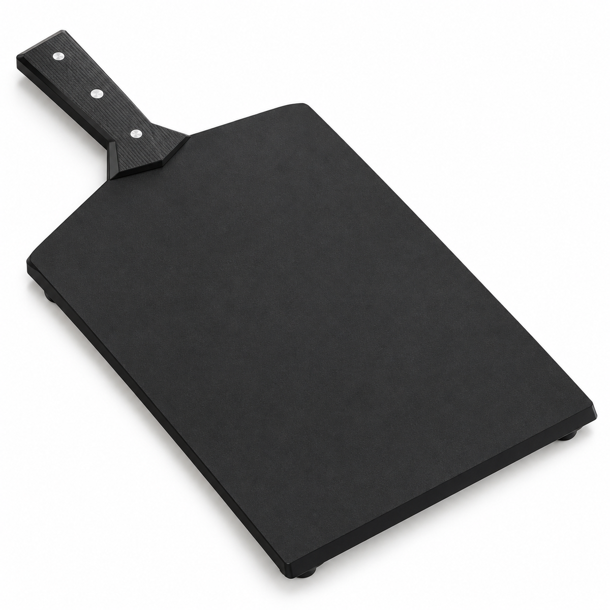VEYUNA Wood Fibre Cutting Board, 16x10 Black Board with Handle & Non-Slip Feet