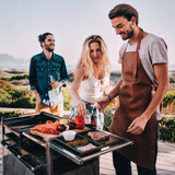 VEYUNA Leather Apron - Handcrafted Dark Brown Protective Apron for Food Prep