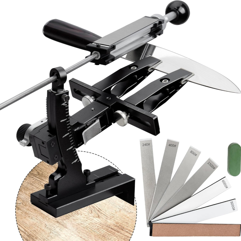 VEYUNA Knife Sharpening System – 9–25° Adjustable 360° Sharpener for Food Prep