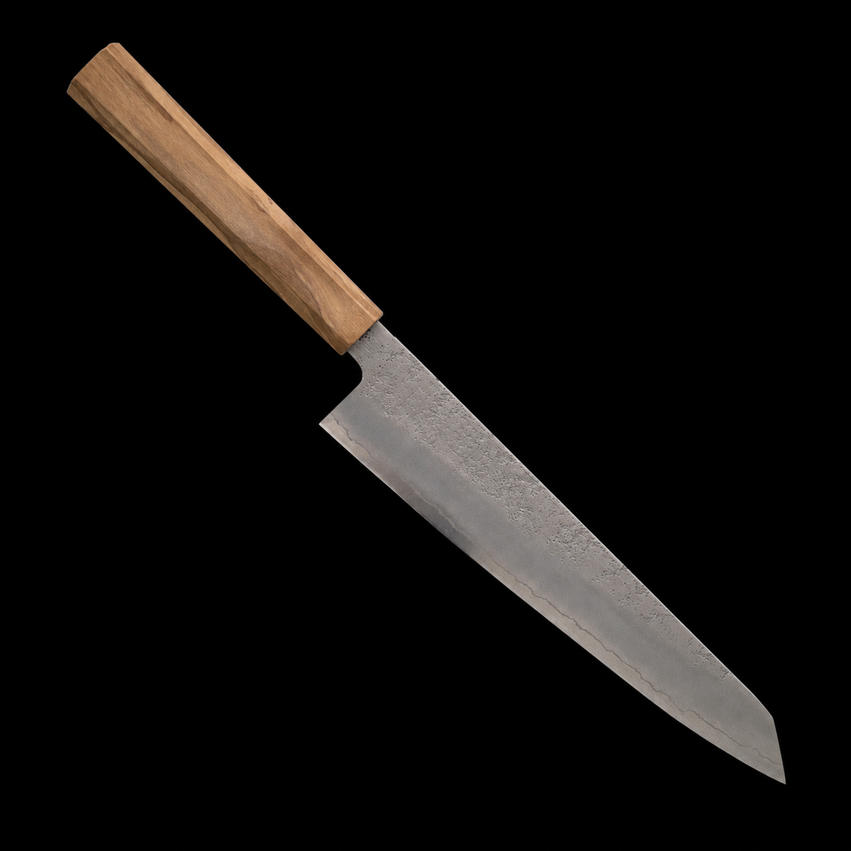 VEYUNA Kiritsuke Gyuto Knife 205mm - Silver 3 Steel, Olive Wood, Food Prep