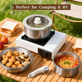 VEYUNA Cookware Set – 10-Piece Stainless Steel Nonstick Set for Food Prep