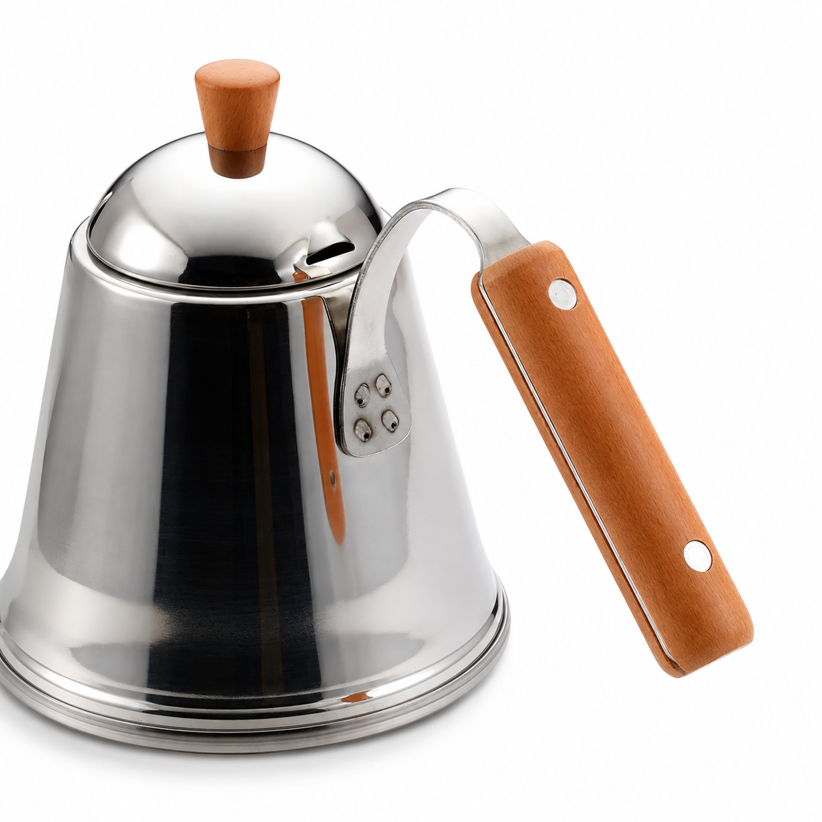 VEYUNA Pour Over Kettle - Stainless Steel Gooseneck, Wood Handle, Kitchen & Home Use