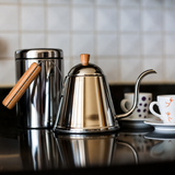 VEYUNA Pour Over Kettle - Stainless Steel Gooseneck, Wood Handle, Kitchen & Home Use