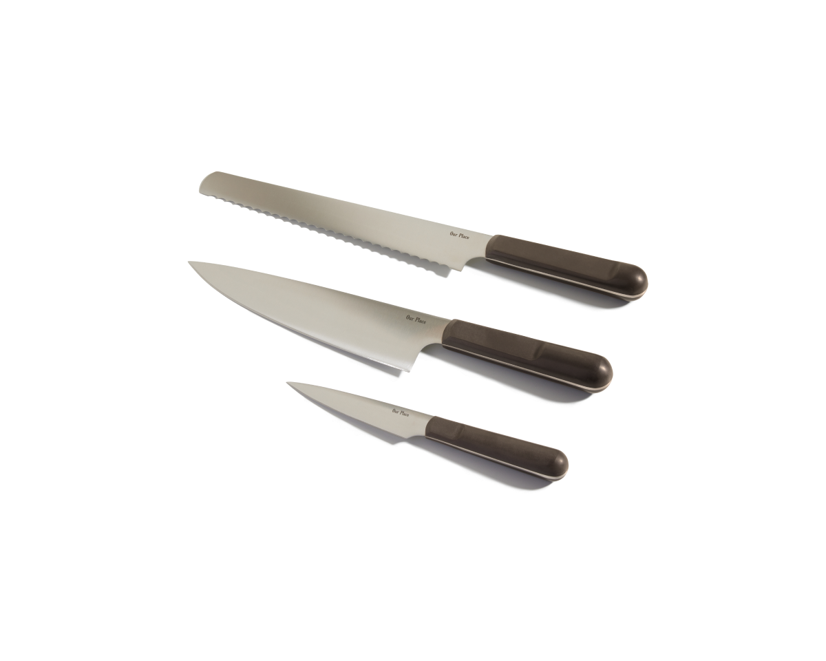 VEYUNA Knife Trio – 3-Piece High-Carbon Steel Food Prep Knife Set