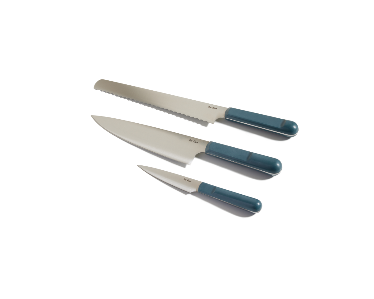 VEYUNA Knife Trio – 3-Piece High-Carbon Steel Food Prep Knife Set