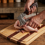 VEYUNA Butcher Axe, Hammer Forged Meat Cleaver for Raw Food & Bone Prep