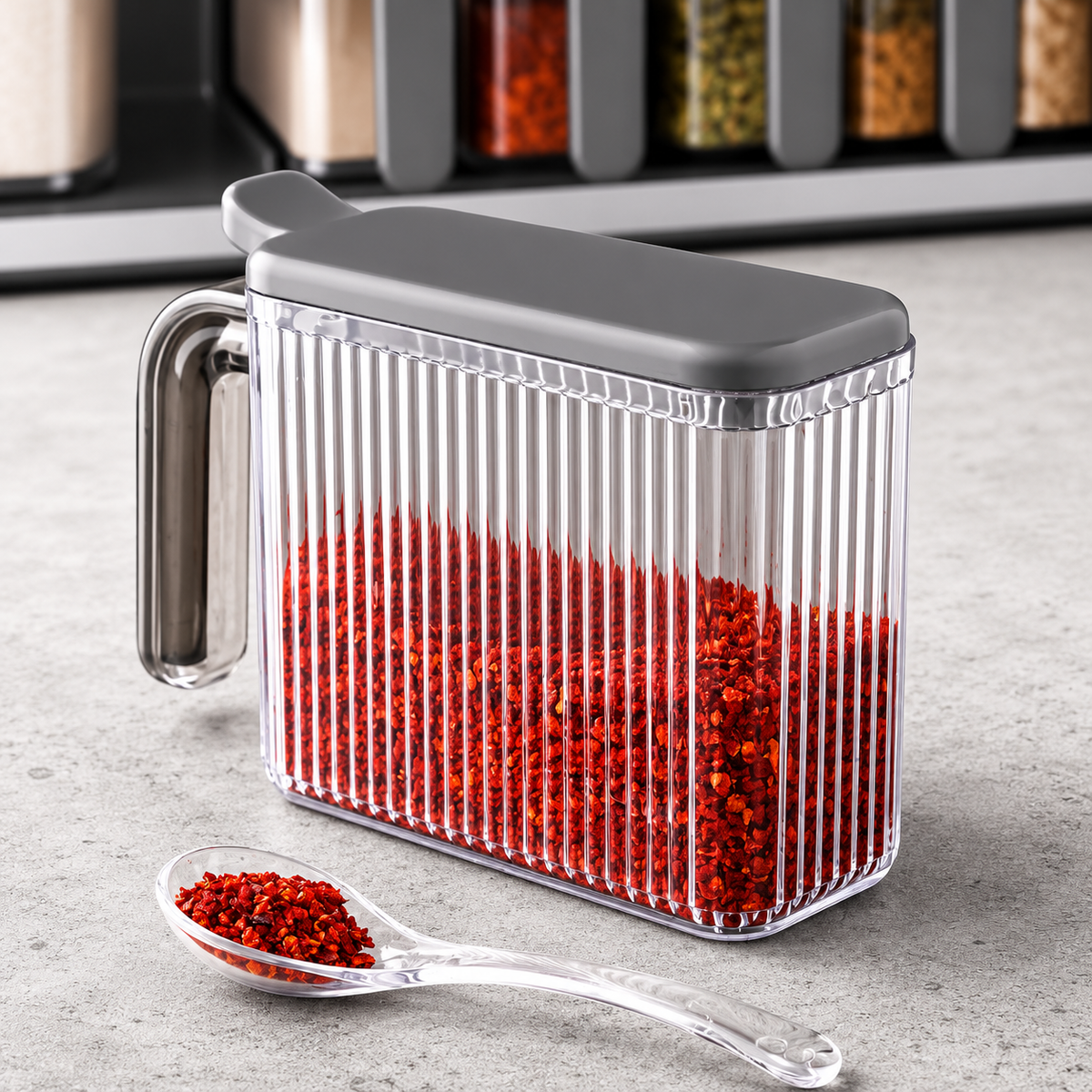 VEYUNA Spice Jar Set – 12-Piece Supplement Storage with Rack, Spoons & Labels