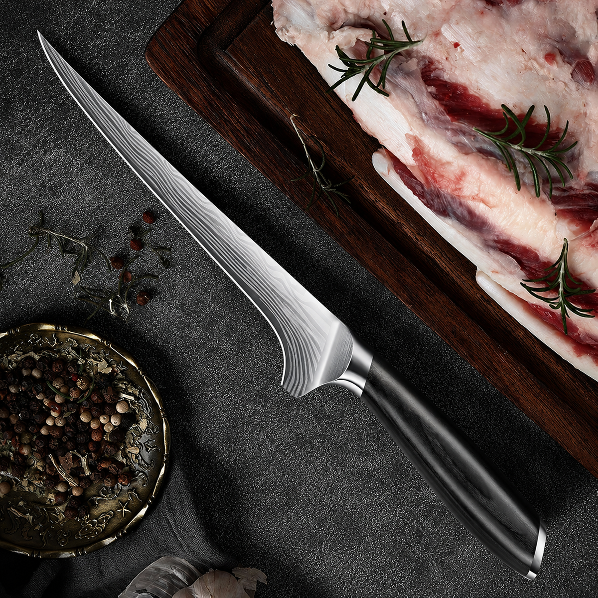 VEYUNA Fillet Knife – 7-Inch Japanese Powder Steel Food & Fish Prep Knife