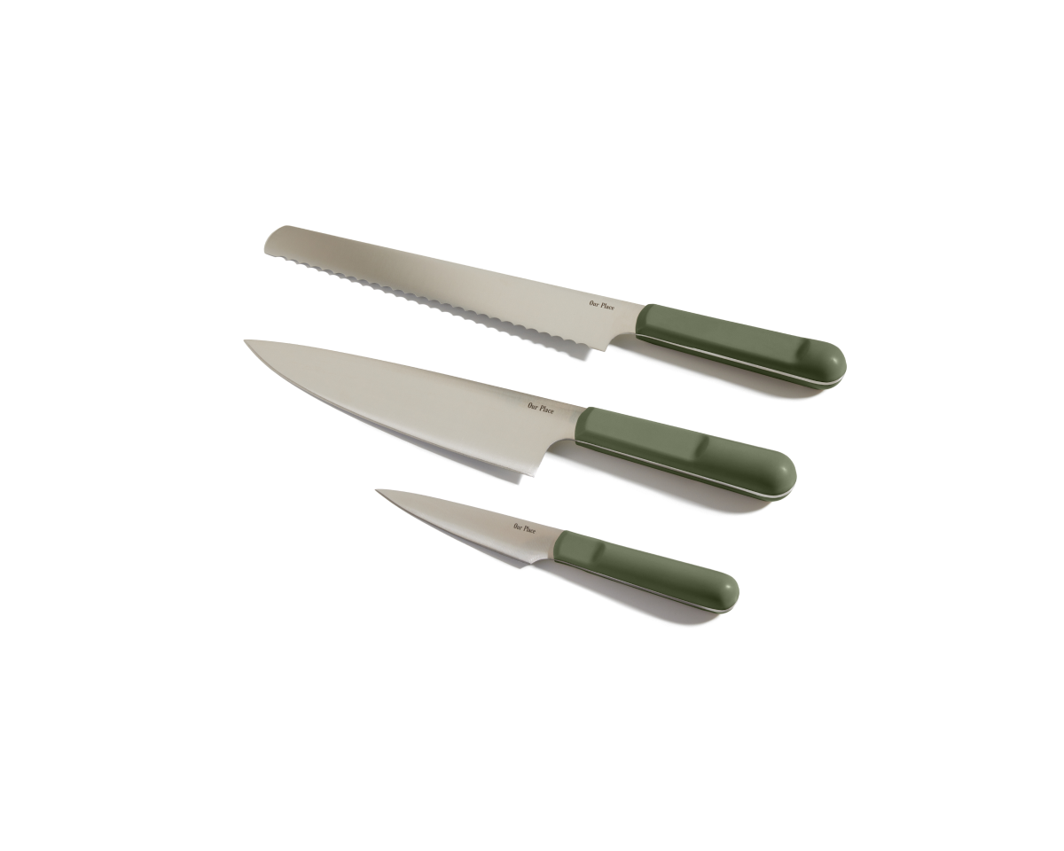 VEYUNA Knife Trio – 3-Piece High-Carbon Steel Food Prep Knife Set