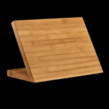 VEYUNA Magnetic Knife Block - Bamboo Countertop Storage for Food Prep Knives