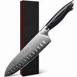 VEYUNA Santoku Knife 18cm – Powder Steel 12° Blade for Fresh Food Prep