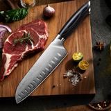 VEYUNA Santoku Knife 18cm – Powder Steel 12° Blade for Fresh Food Prep