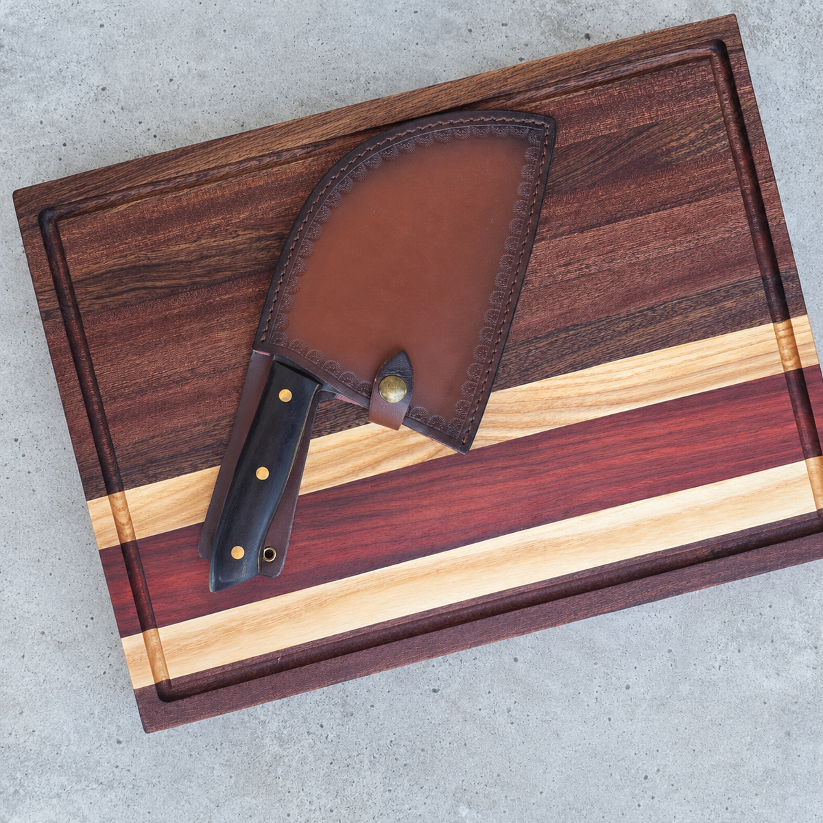 VEYUNA Butcher Knife, Hammer Forged Cleaver for Meat & Food Prep, Heavy Duty