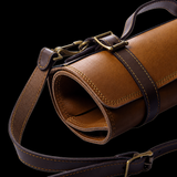 VEYUNA Knife Roll - Full Grain Leather Travel Case for Food Prep Knives