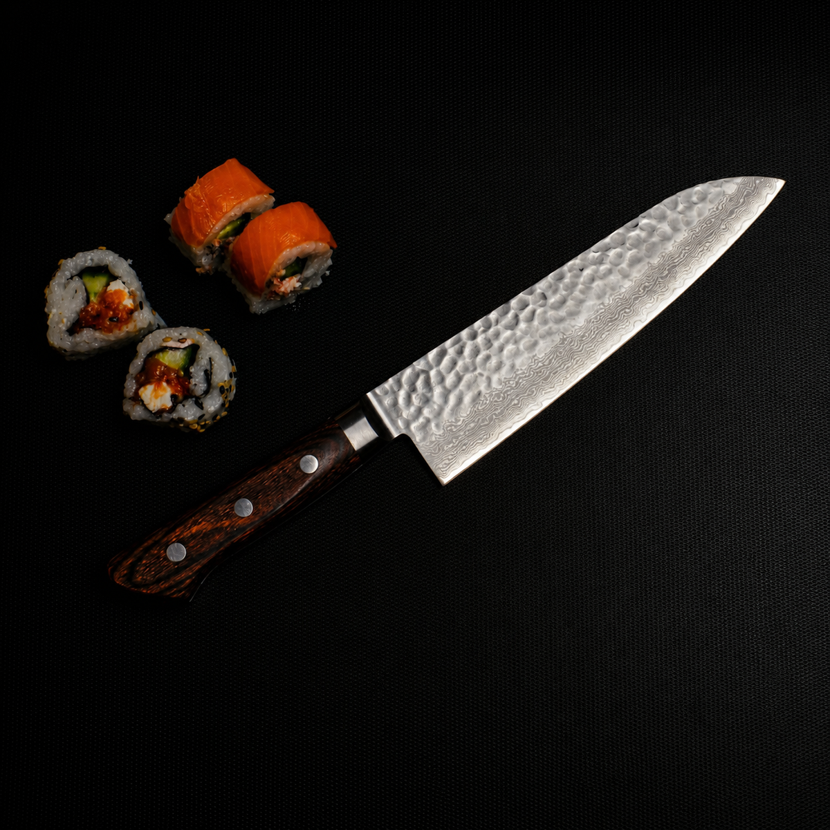 VEYUNA Santoku Knife, 180mm VG10 Damascus Steel for Meat, Vegetables & Food Prep
